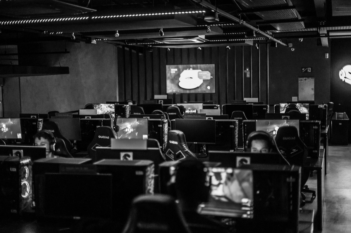 Large crowd at an eSports gaming tournament in a stadium