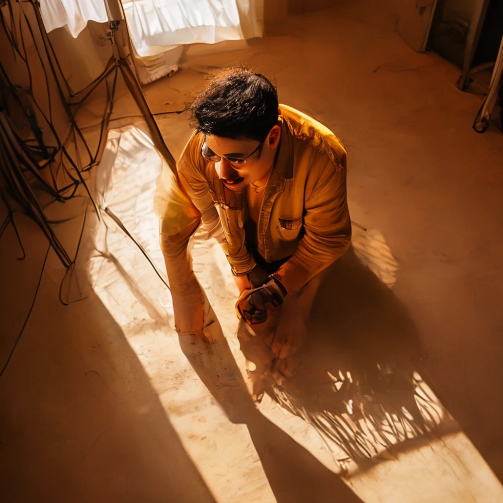 Indian YouTuber filming in Los Angeles studio